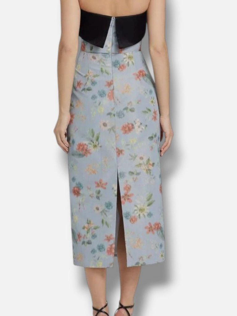 Markarian Women's Blue Alondra Strapless Column Cocktail Dress Size 8 — image 3 of 3